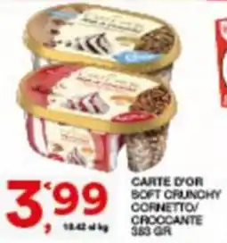 Sisa CARTE D'OR SOFT CRUNCHY CORNETTO/CROCCANTE offerta