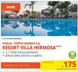 IperFamila RESORT VILLA HERMOSA**** offerta
