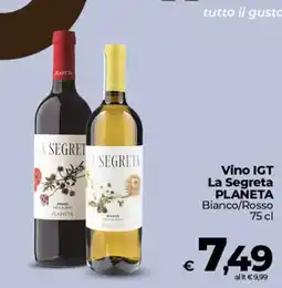 Ipercoop Vino IGT La Segreta PLANETA offerta