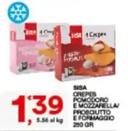 Sisa SISA CREPES POMODORO E MOZZARELLA/PROSCIUTTO E FORMAGGIO offerta