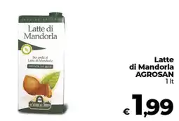 Ipercoop Latte di Mandorla AGROSAN offerta