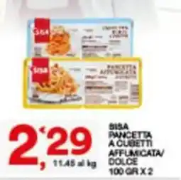 Sisa BISA PANCETTA A CUBETTI AFFUMICATA/DOLCE offerta