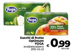 Ipercoop Succhi di frutta Optimum YOGA offerta