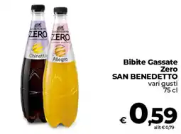 Ipercoop Bibite Gassate Zero SAN BENEDETTO offerta