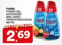 Sisa Finish Power Gel Antiodore/Brillante/Fresh/Freschezza offerta