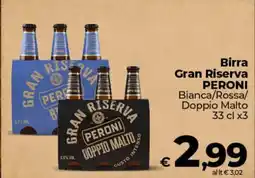 Ipercoop Birra Gran Riserva PERONI Doppio Malto offerta