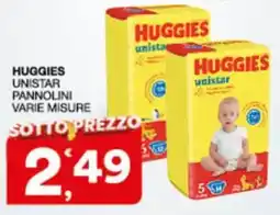 Sisa HUGGIES UNISTAR PANNOLINI offerta