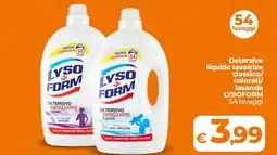 Ipercoop Detersivo liquido lavatrice LYSOFORM offerta