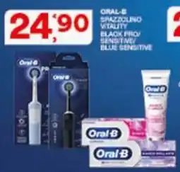 Sisa Oral-B Spazzolino Vitality Black Pro/ Sensitive/ Blue Sensitive offerta