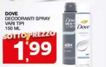 Sisa Dove Deodoranti Spray offerta