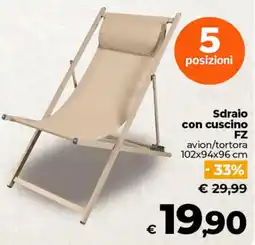 Ipercoop Sdraio con cuscino FZ offerta