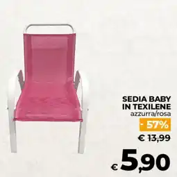Ipercoop Sedia Baby in Texilene offerta
