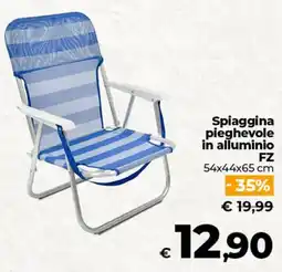Ipercoop Spiaggina pieghevole in alluminio FZ offerta