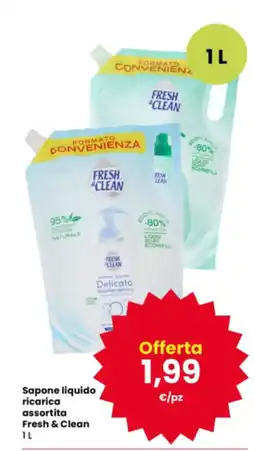 Interspar Sapone liquido ricarica assortita Fresh & Clean offerta