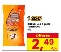 Interspar 8 Rasoi usa e getta Sensitive 3 Bic offerta