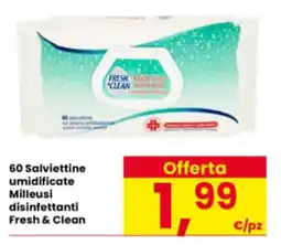 Interspar Salviettine umidificate Milleusi disinfettanti Fresh & Clean offerta