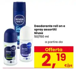 Interspar Deodorante roll on e spray assortiti Nivea offerta