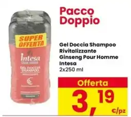 Interspar Gel Doccia Shampoo Rivitalizzante Ginseng Pour Homme Intesa offerta