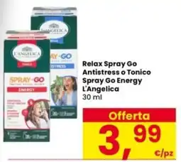 Interspar Relax Spray Go Antistress o Tonico Spray Go Energy L'Angelica offerta