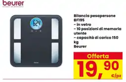 Interspar Bilancia pesapersone Beurer BF195 offerta