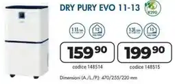 Sinergy Argo Deumidificatori Dry Pury Evo 11-13 offerta
