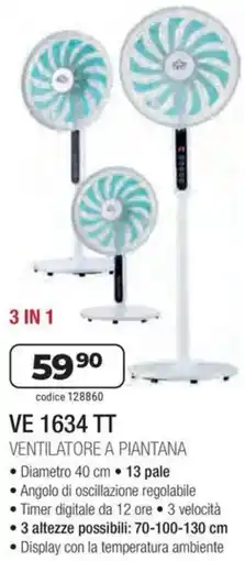 Sinergy DCG Ventilatori a Piantana VE 1634 TT offerta