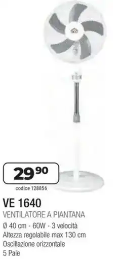 Sinergy DCG Ventilatori a Piantana VE 1640 offerta