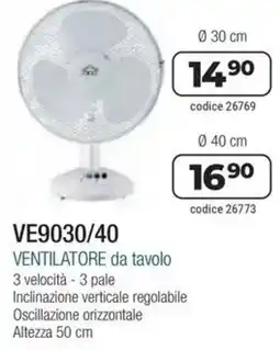Sinergy DCG Ventilatore da tavolo VE9030/40 offerta