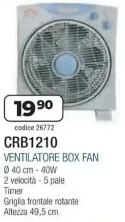 Sinergy DCG Ventilatore box fan CRB1210 offerta