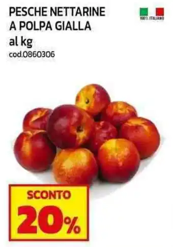Pesche nettarine a polpa gialla