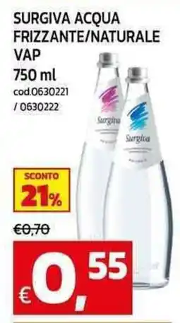 C+C Cash and Carry Surgiva acqua frizzante/naturale vap offerta