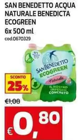 C+C Cash and Carry San benedetto acqua naturale benedicta ecogreen offerta