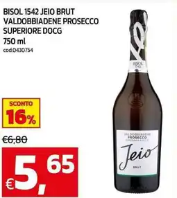 C+C Cash and Carry Bisol 1542 jeio brut valdobbiadene prosecco superiore docg offerta