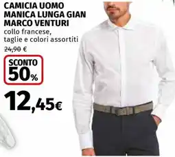 Ipercoop Camicia uomo manica lunga gian marco venturi offerta