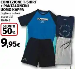 Ipercoop Confezione t-shirt + pantaloncini uomo kappa offerta