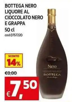 C+C Cash and Carry Bottega nero liquore al cioccolato nero e grappa offerta