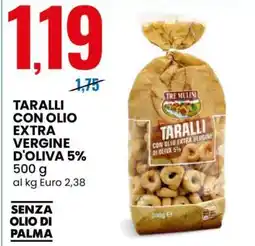 Eurospin TARALLI CON OLIO EXTRA VERGINE D'OLIVA 5% offerta