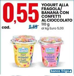 Eurospin YOGURT ALLA FRAGOLA/BANANA CON CONFETTI AL CIOCCOLATO offerta