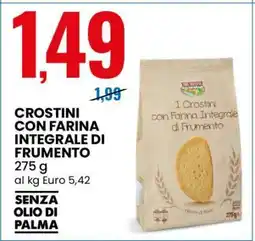 Eurospin CROSTINI CON FARINA INTEGRALE DI FRUMENTO offerta