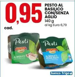 Eurospin PESTO AL BASILICO CON/SENZA AGLIO offerta