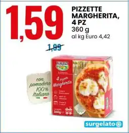 Eurospin PIZZETTE MARGHERITA, 4 PZ offerta