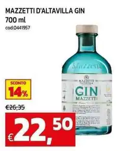 C+C Cash and Carry Mazzetti d'altavilla gin offerta