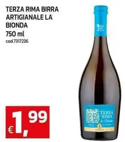 C+C Cash and Carry Terza rima birra artigianale la bionda offerta