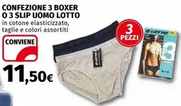 Ipercoop Confezione 3 boxer o 3 slip uomo lotto offerta