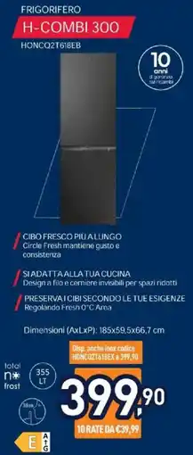 Unieuro Hoover frigorifero h-combi 300 offerta