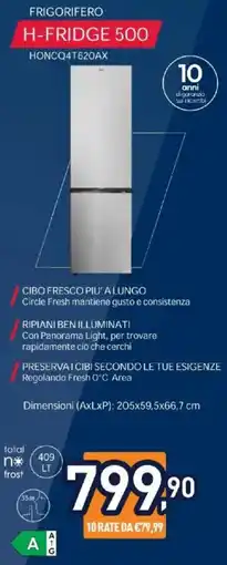 Unieuro Hoover frigorifero h-fridge 500 offerta