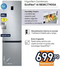 Unieuro SAMSUNG Frigorifero Combinato EcoFlex Al RB38C774DSA offerta