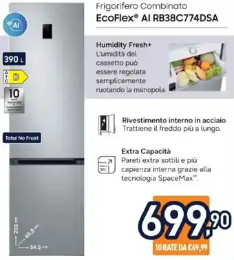 SAMSUNG Frigorifero Combinato EcoFlex Al RB38C774DSA