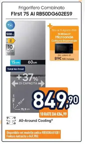 SAMSUNG Frigorifero Combinato First 75 AI RB50DG602ES9