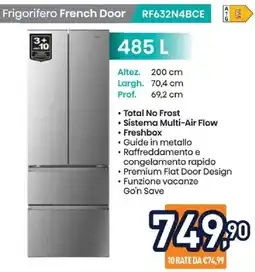 Unieuro Hisense Frigorifero French Door RF632N4BCE offerta